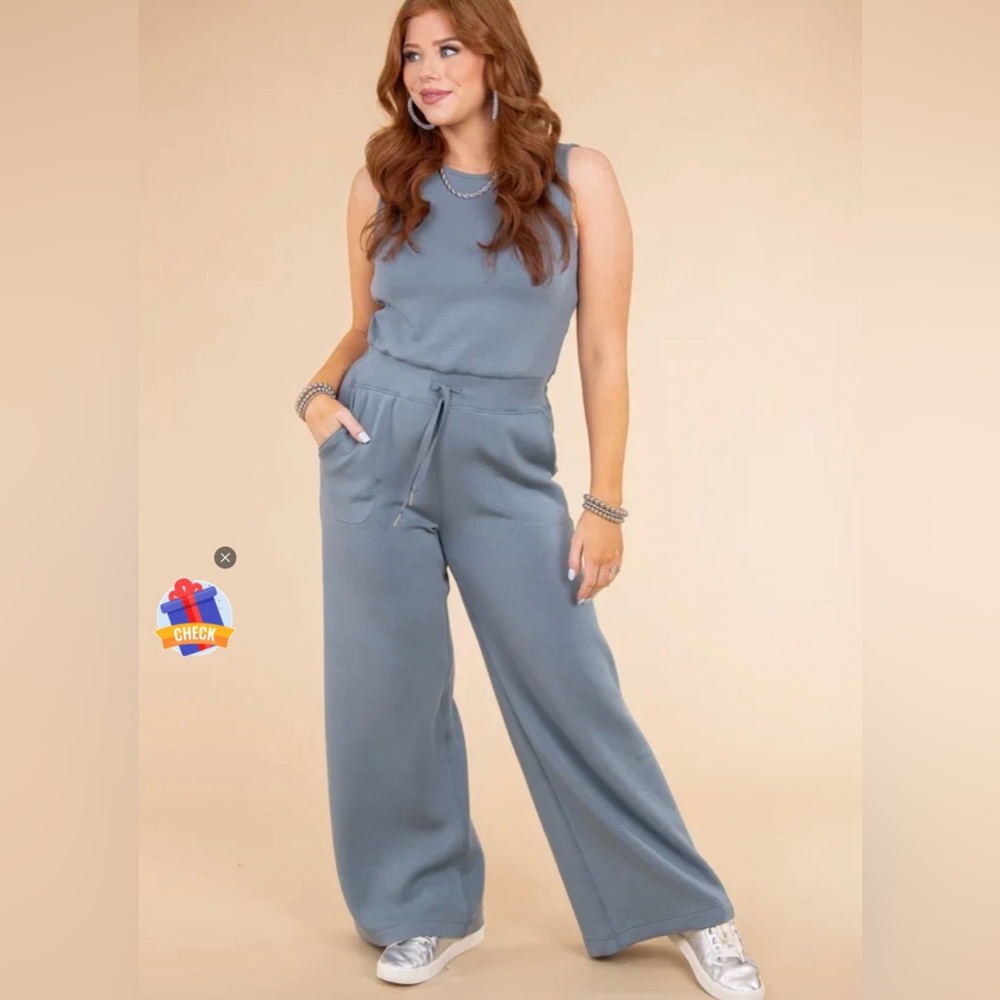 Hazel Blue Grey Jumpsuit
